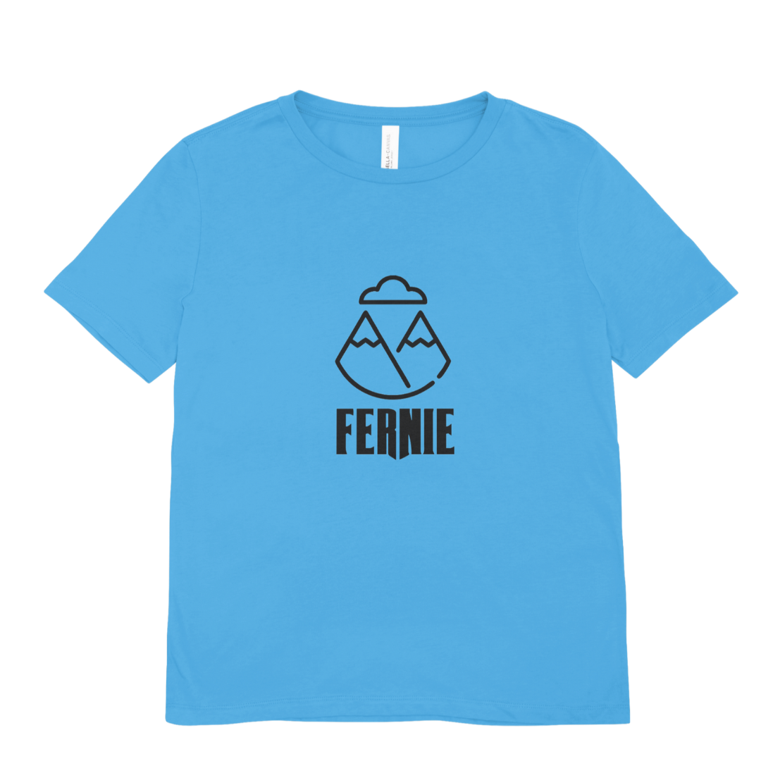 Fernie Mountain and Clouds Short sleeve shirt