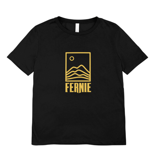 Fernie Mountain and Moon Short sleeve shirt