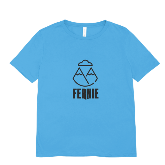 Fernie Mountain and Clouds Short sleeve shirt