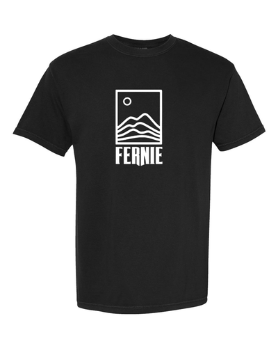Mountain and moon Fernie t-shirt