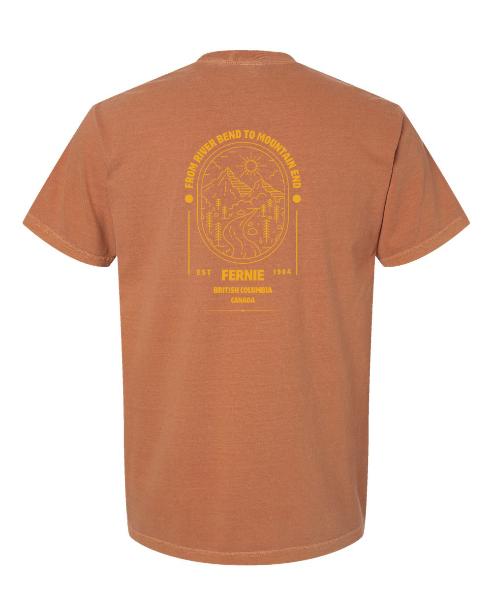 River bend Yellow Fernie T-shirt